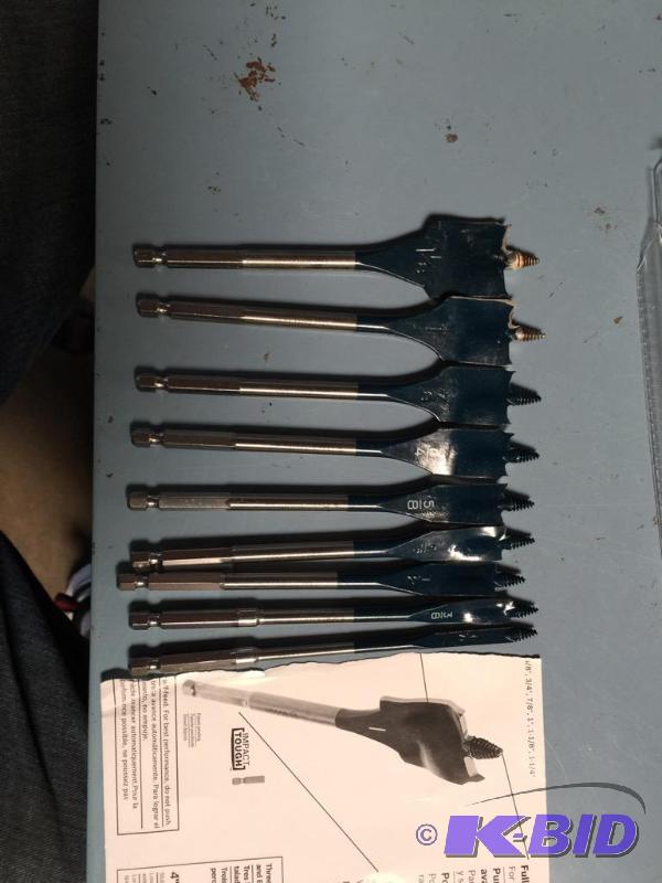 Nine  used Wood Bits.