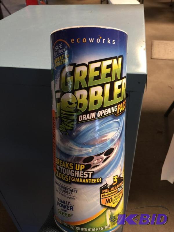 1 Green gobbler drain opener packs