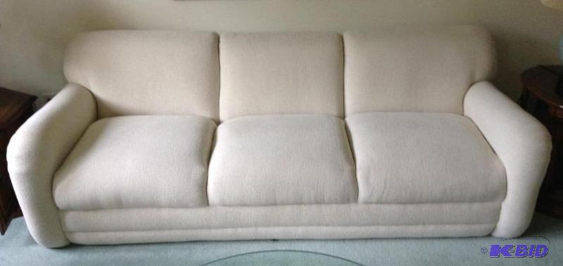 lot 1 image: Very Nice Off White Sofa