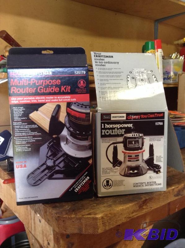 lot 152 image: Craftsman Router and Router Guide Kit