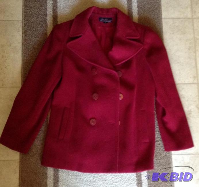 lot 184 image: Jason Kole Red Pea Coat Womens Size M
