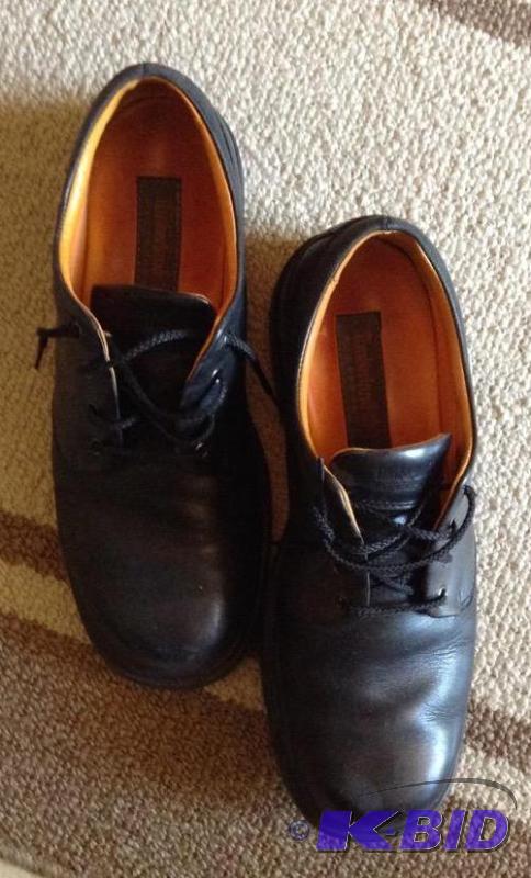 lot 186 image: Timberland Black Leather Shoes Mens Size 10.5