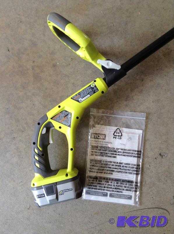 lot 201 image: Ryobi Cordless Weed Trimmer