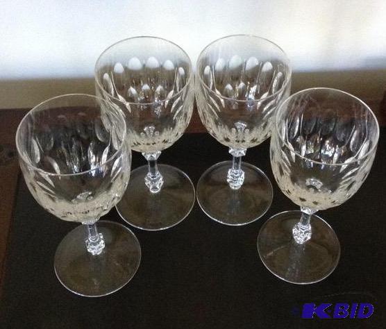 lot 33 image: Four Crystal Water Goblets by Peill & Putzler