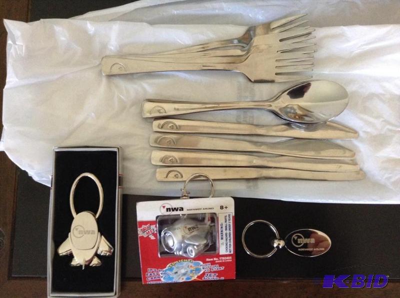 lot 65 image: Four NWA First Class Flatware Sets and Other NWA Do Dads