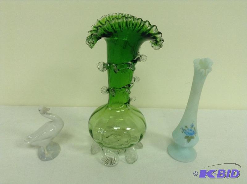 Decorative Glass Vases & Swan