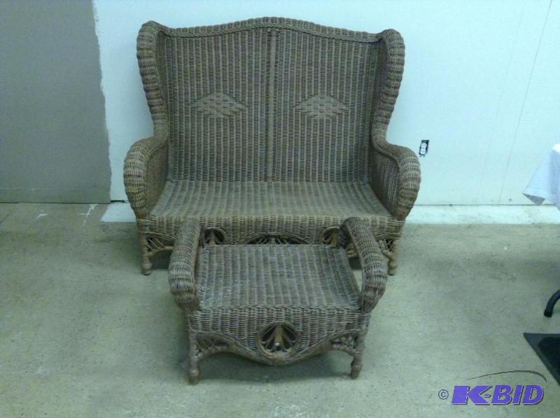 Ratan Love Seat & Ottoman