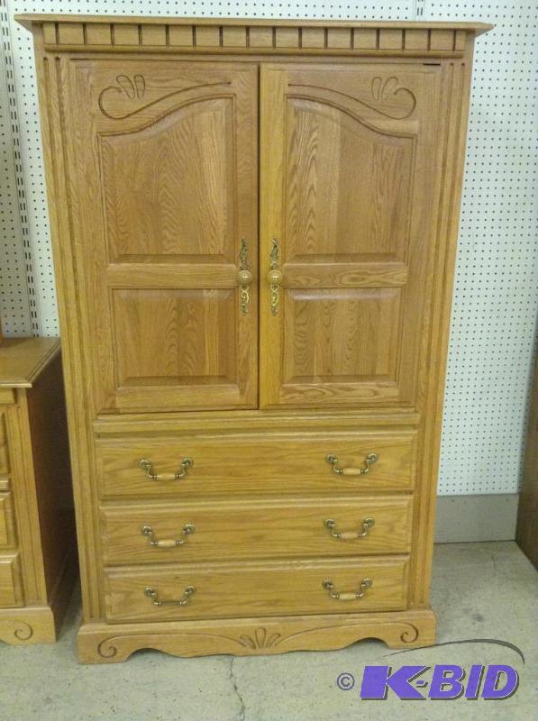 Beautiful Light Wood Television Armoire