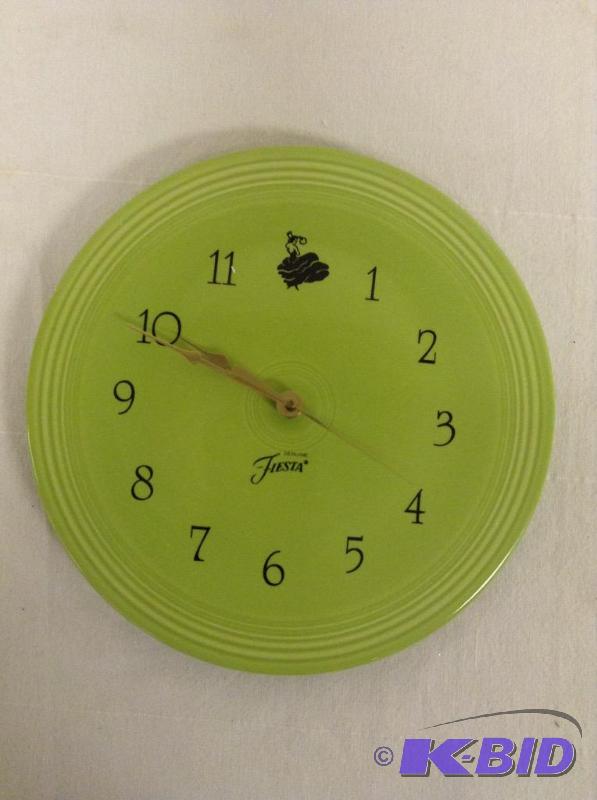 Green Fiesta Plate Clock
