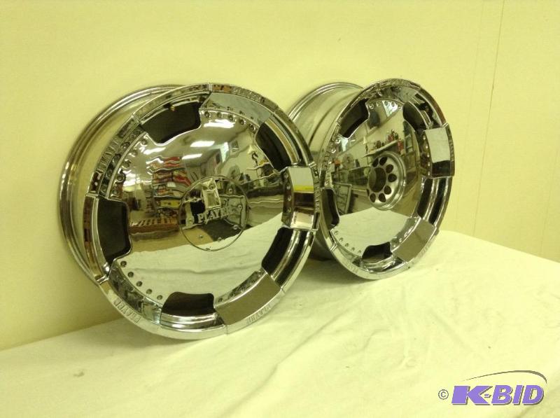 Pair Player Wheel Tire Rims