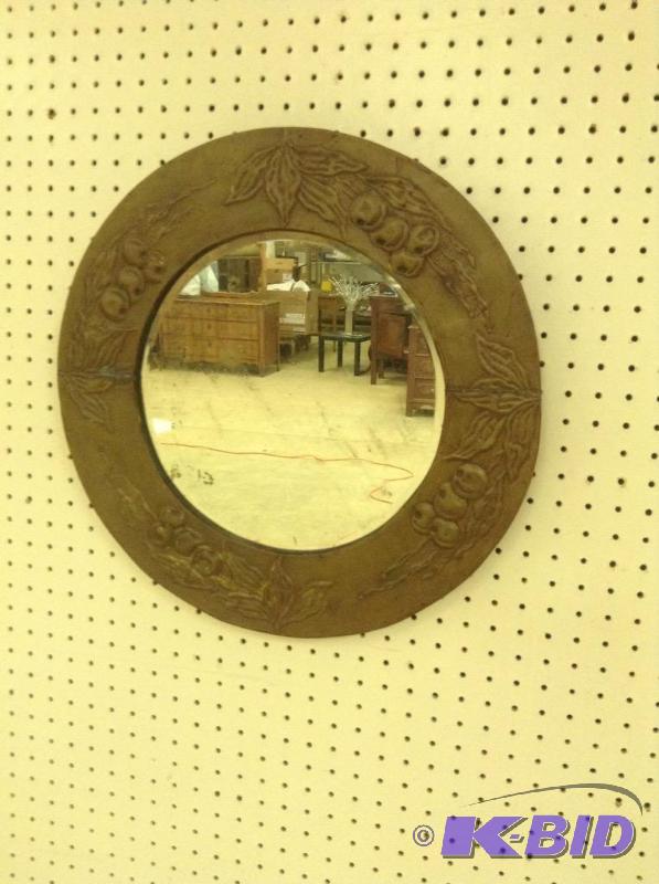 Charming Vintage Ornate Round Mirror