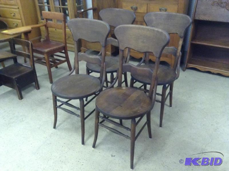 (4) Vintage Wood Chairs