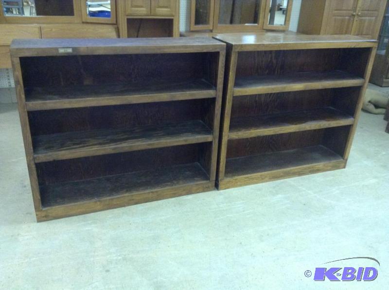 (2) Three Shelf Bookcases