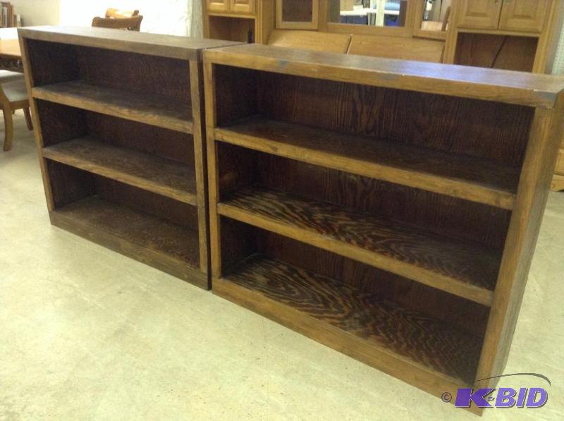 (2) Solid Wood Bookcases