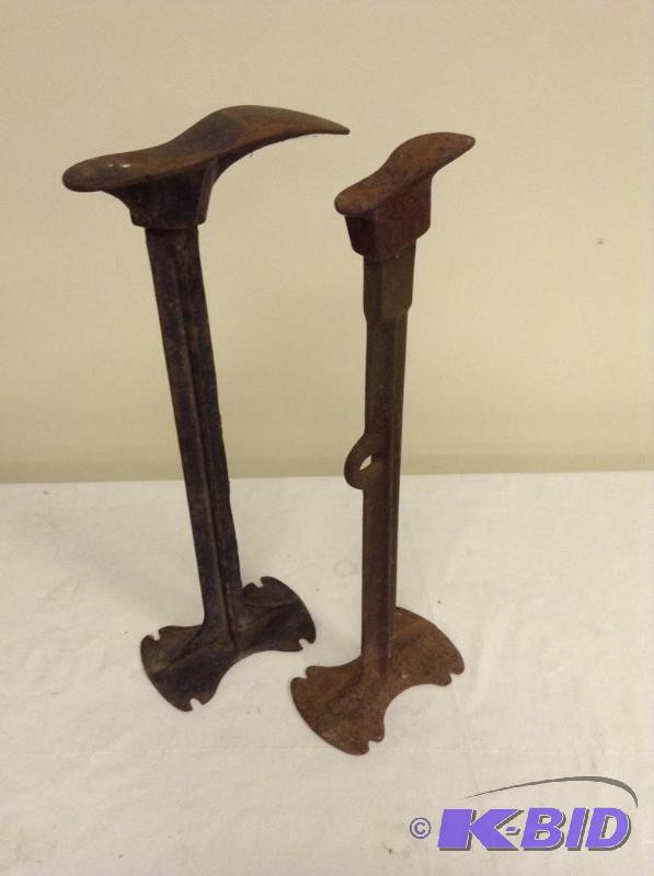 (2) Vintage Antique Shoe Cobblers & Forms