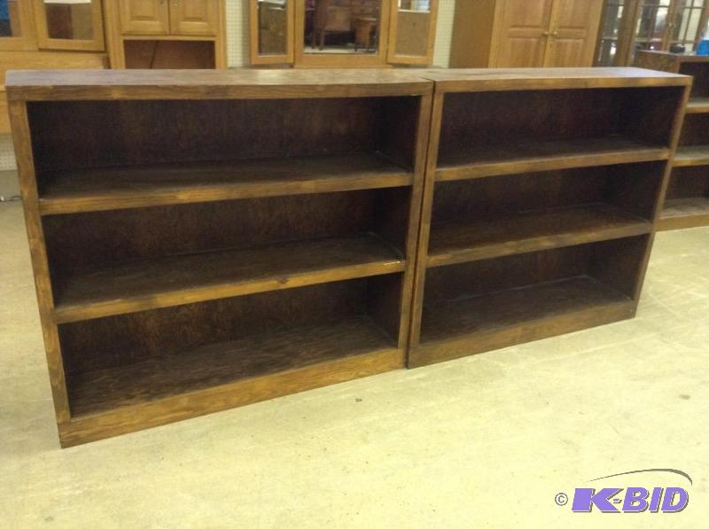 (2) Solid Wood Bookcases