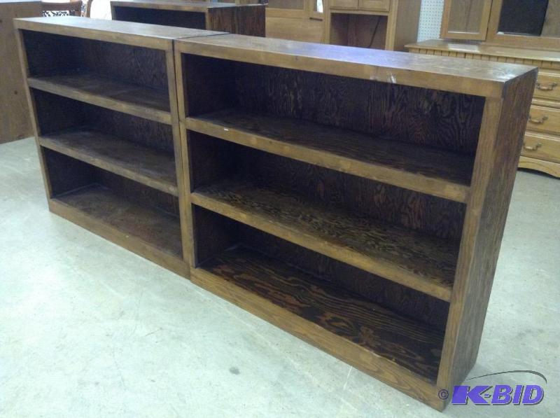 (2) Solid Wood Bookcases