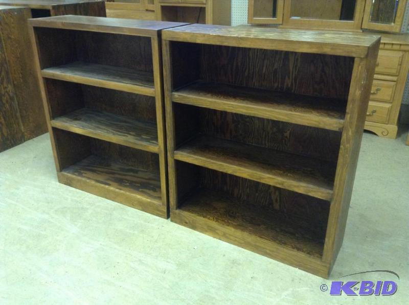 (2) Solid Wood Bookcases