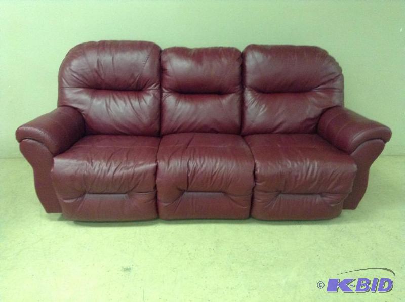 Gorgeous Leather Reclining Sofa Couch