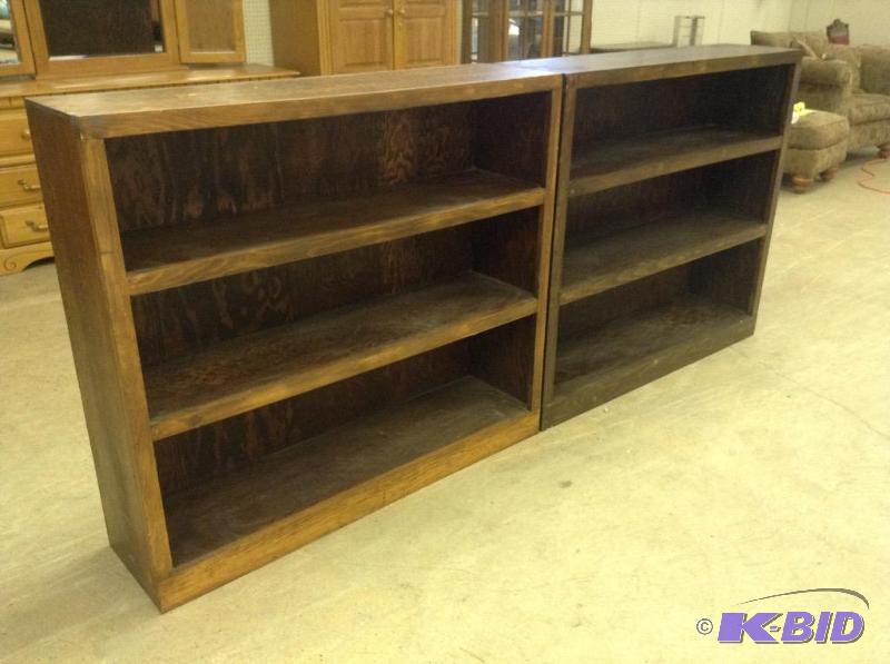 (2) Solid Wood Bookcases