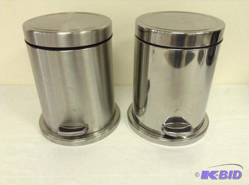 Modern Stainless Trash Receptacles