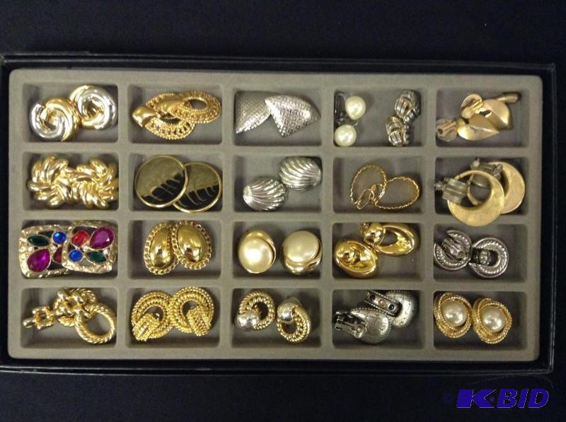 lot 3 image: Vintage Clip Back Earrings