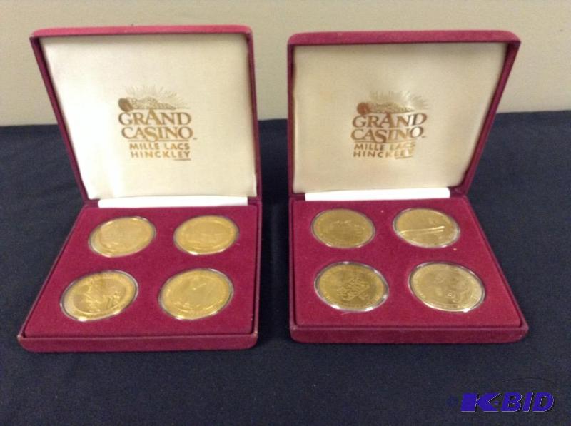 lot 53 image: Grand Casino Wildlife & Four Winds of MN $5 Coins