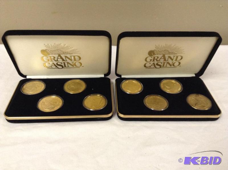 lot 10 image: 2 Grand Casino Wildlife Coin Token Sets