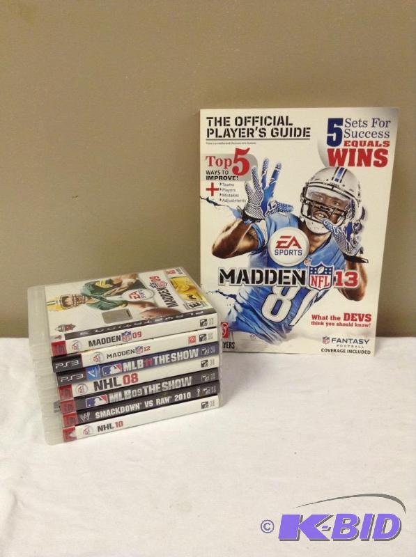 lot 19 image: PS3 Sports Video Games & NFL Madden 13 Players Guide