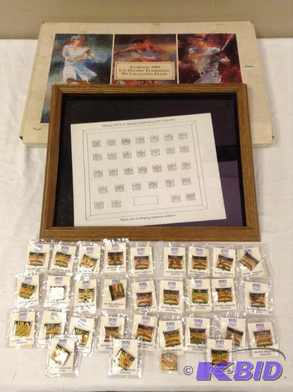 lot 29 image: 1992 U.S. Olympic Fundraising Pin Collection and pins