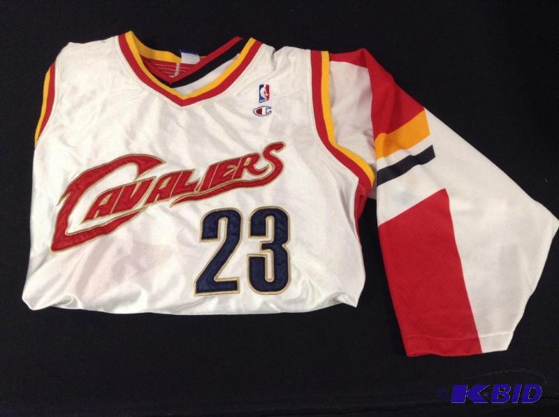 lot 37 image: Lebron James Cavalier 23 vest and CCM jersey