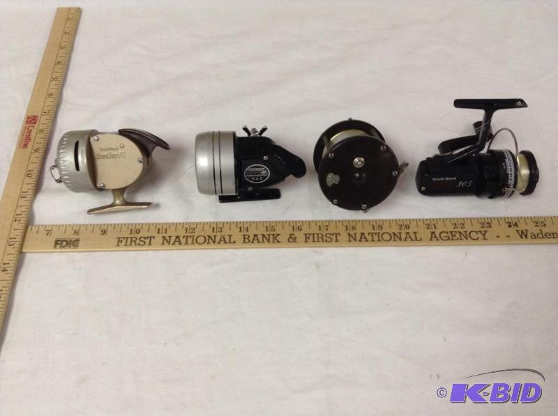 lot 39 image: 4 Fishing Reels - South Bend, Angler & Pflueger