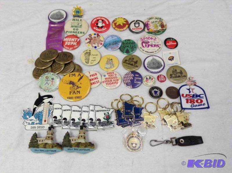 lot 59 image: Collection of Magnets, Key Chains and More