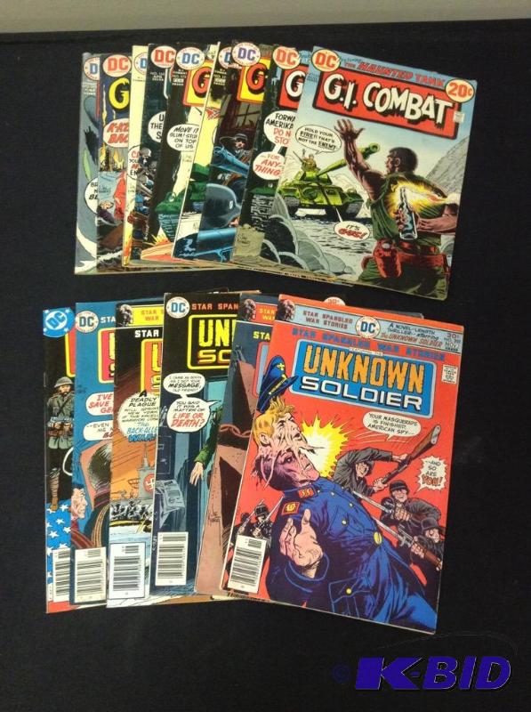 lot 36 image: Vintage G.I. Combat & Unknown Soldier Comics