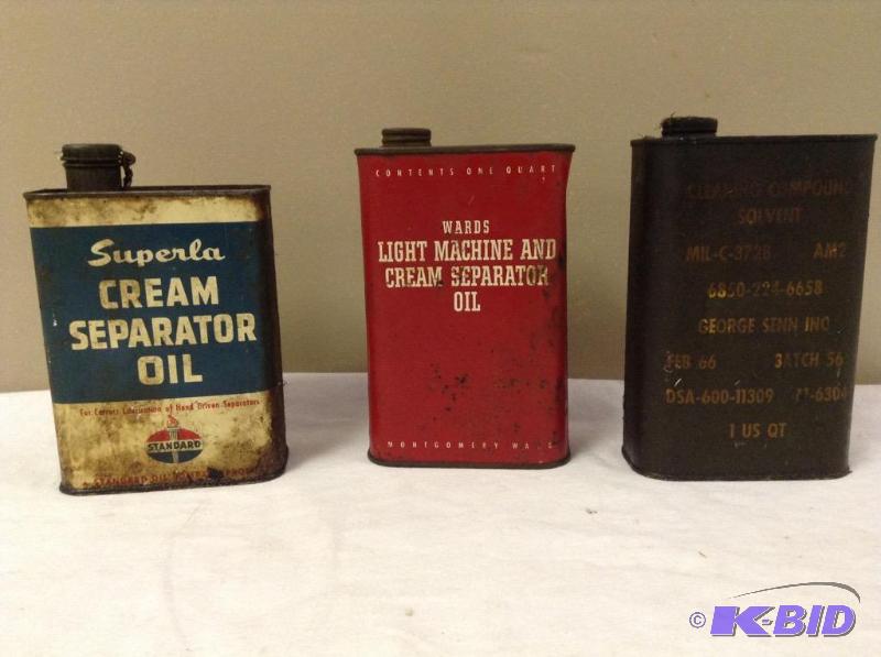 lot 77 image: Vintage Oil Type Cans