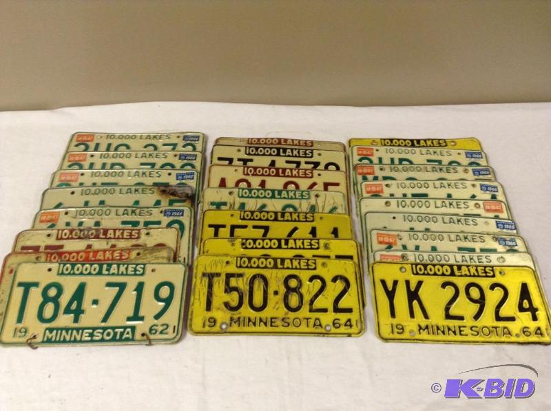 lot 78 image: Vintage Minnesota License Plates