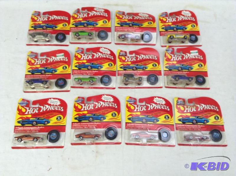 lot 88 image: 12 Hot Wheels Commemorative Replica Cars