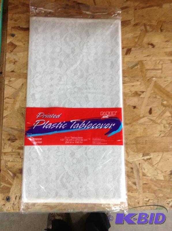 lot 106 image: Printed Lace Plastic Table Cover