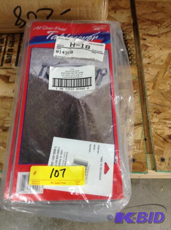 lot 107 image: Printed Plastic Table Cover