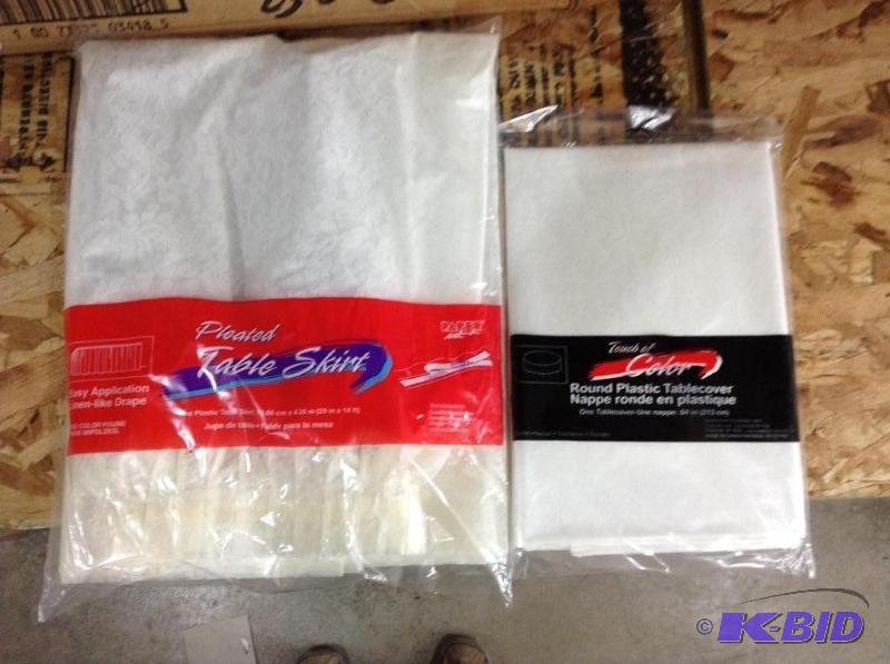 lot 108 image: Table Skirt and Round Table Covers