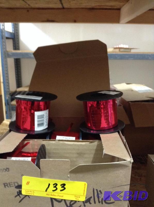 lot 133 image: Red Metallic Ribbon