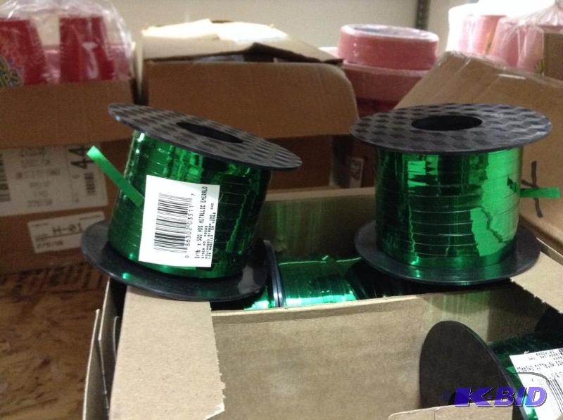 lot 134 image: Green Metallic Ribbon