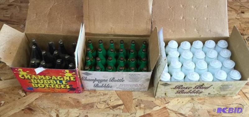 lot 137 image: Bubble Bottles - Rose Bud and Champagne Bottle