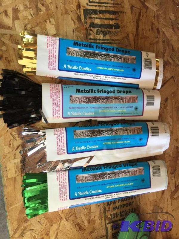 lot 142 image: Metallic Table Skirts