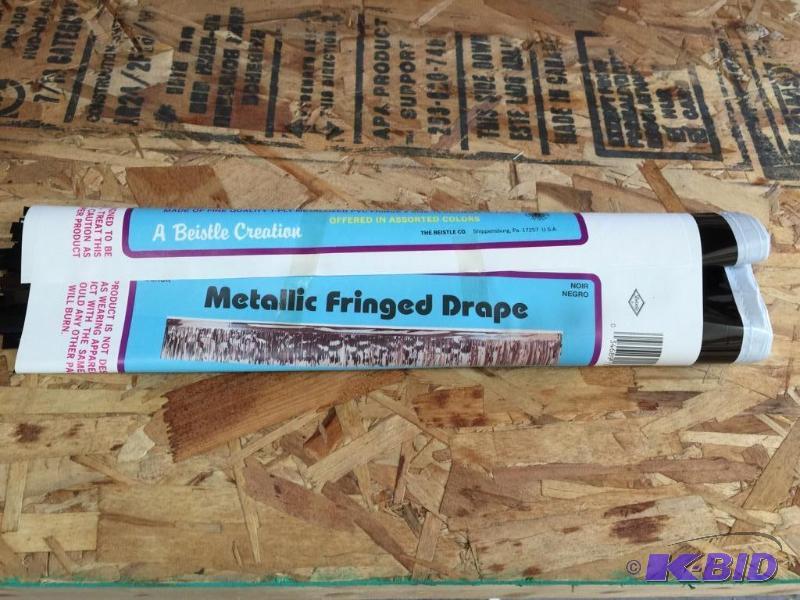 lot 143 image: Assorted Metallic Fringe Drapes