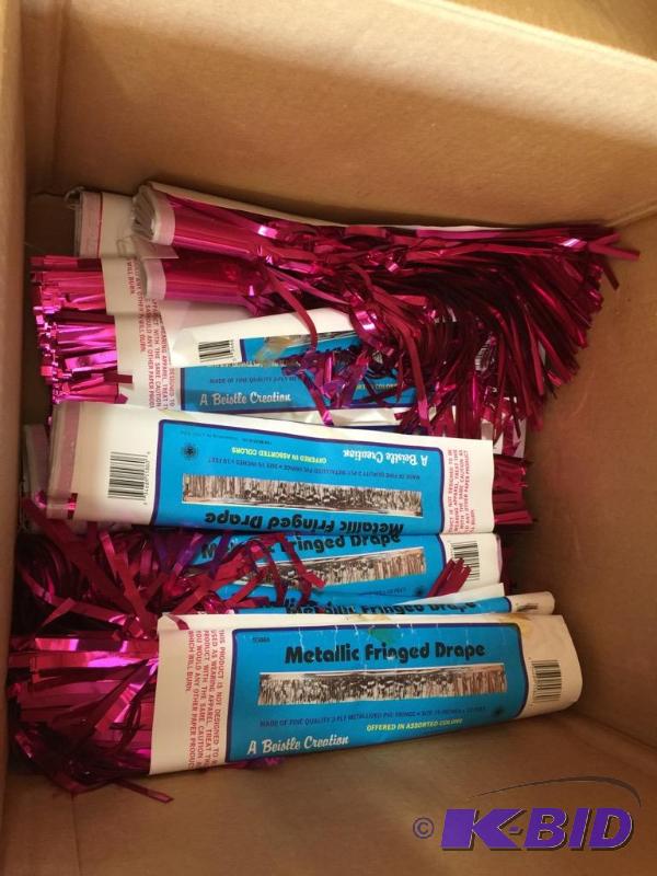 lot 152 image: Hot Pink Fringed Drapes