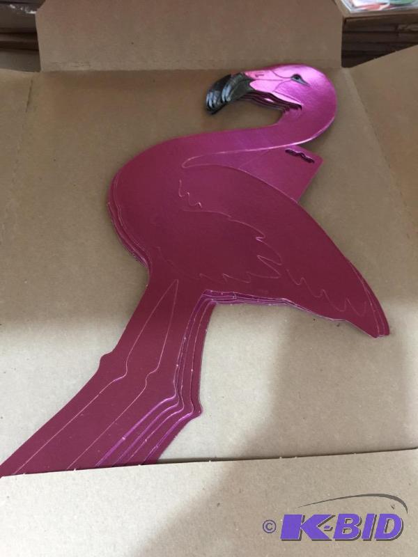 lot 175 image: Parrot Cut Outs - Flamingo - Hula Girl - Tiki Man