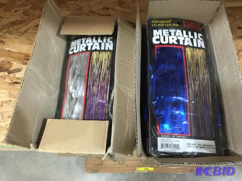 lot 198 image: Metallic Curtains