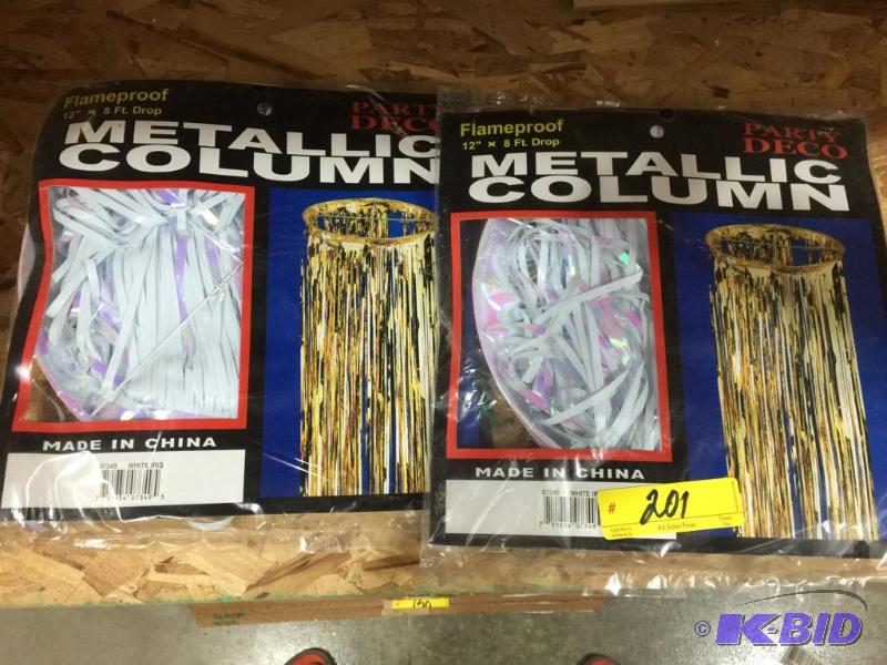 lot 201 image: Metallic Hanging Column