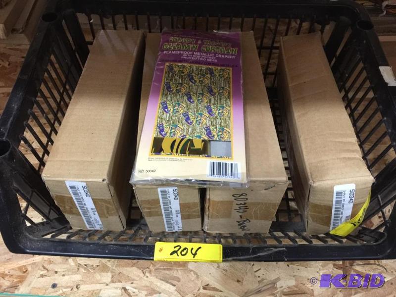 lot 204 image: Metallic Curtains - Two Styles